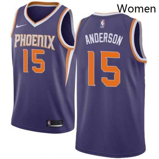 Womens Nike Phoenix Suns 15 Ryan Anderson Swingman Purple NBA Jersey Icon Edition